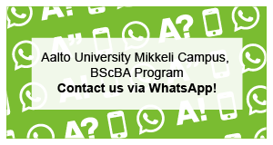 Aalto Mikkeli BScBA WhatsApp channel